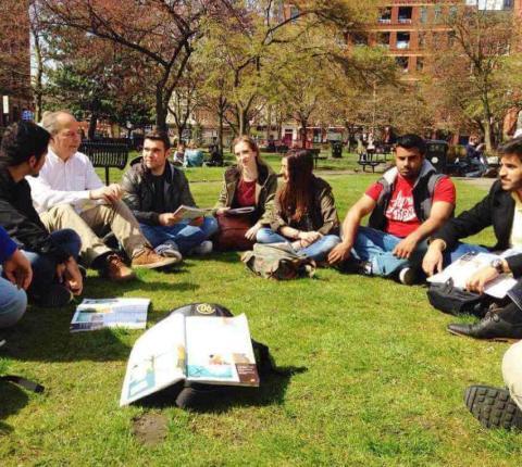 English lessons in London outdoors