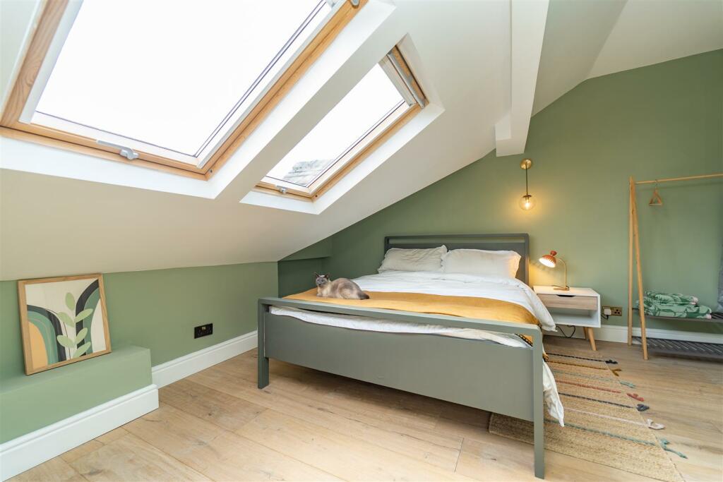 Loft bedroom in a Manchester homestay