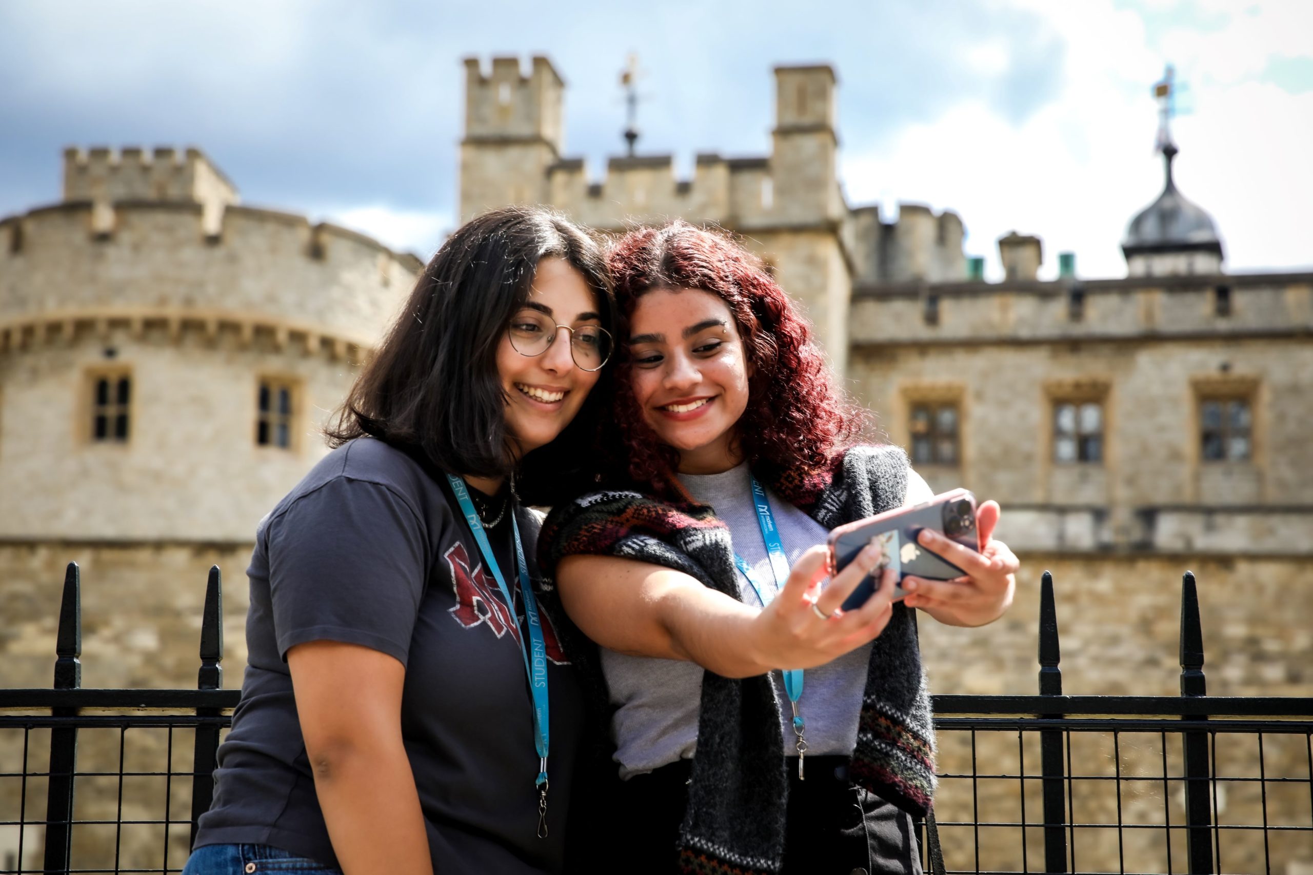 Malvern House London students taking a selfie at the Tower of London